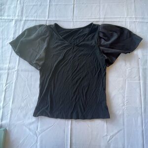 Elegant Black Puff Sleeve Top